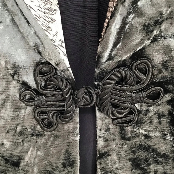 Donna Jessica Vintage Mixed Fabric & Texture Eclectic Vest Black/Gray Size 1 - Picture 6 of 7